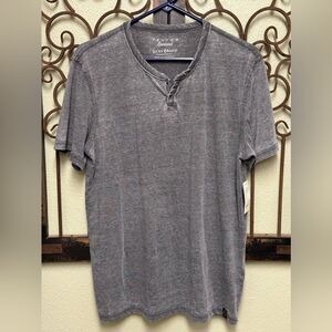 Lucky Brand burnout 1/4 button top